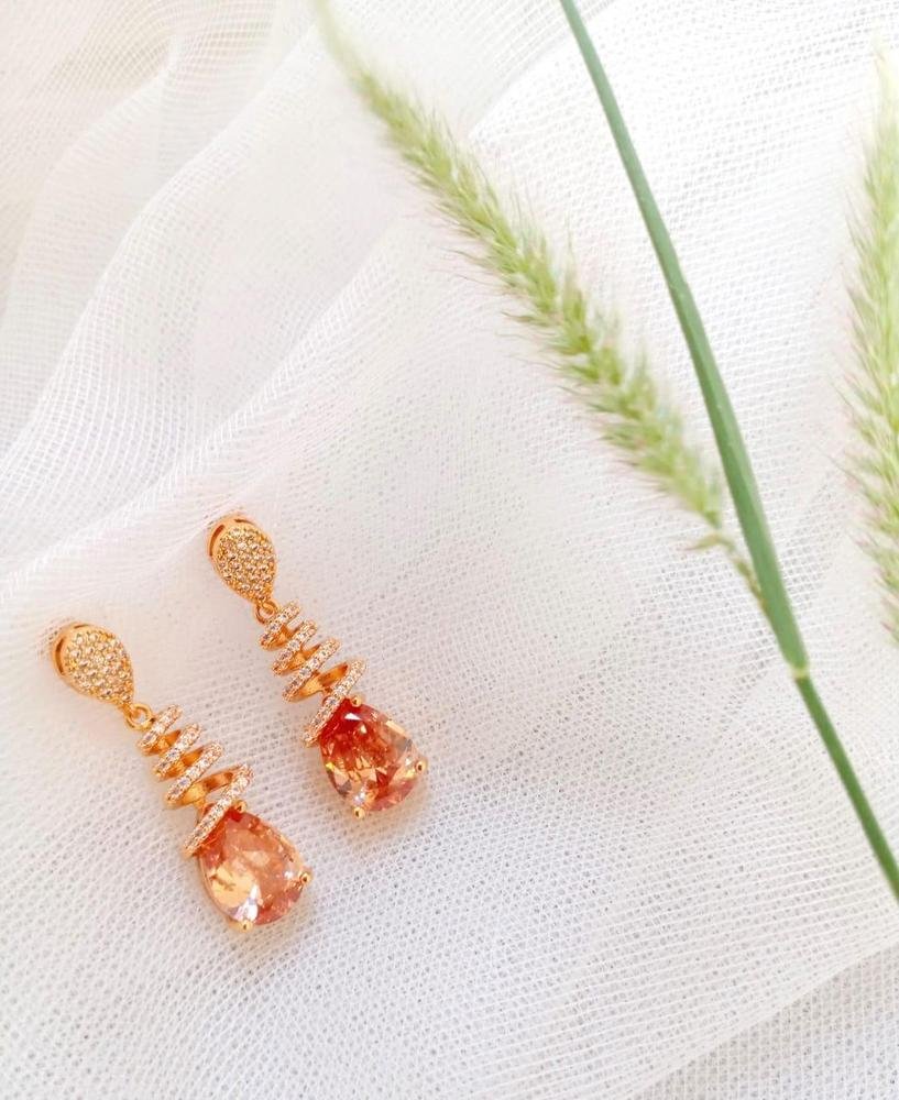 Zircon Earrings for Women Gold plated  Festival Wear #00