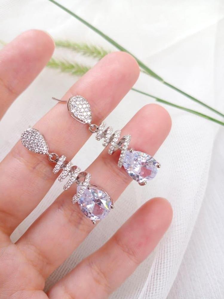 Zircon Earrings for Women Gold plated  Festival Wear #00