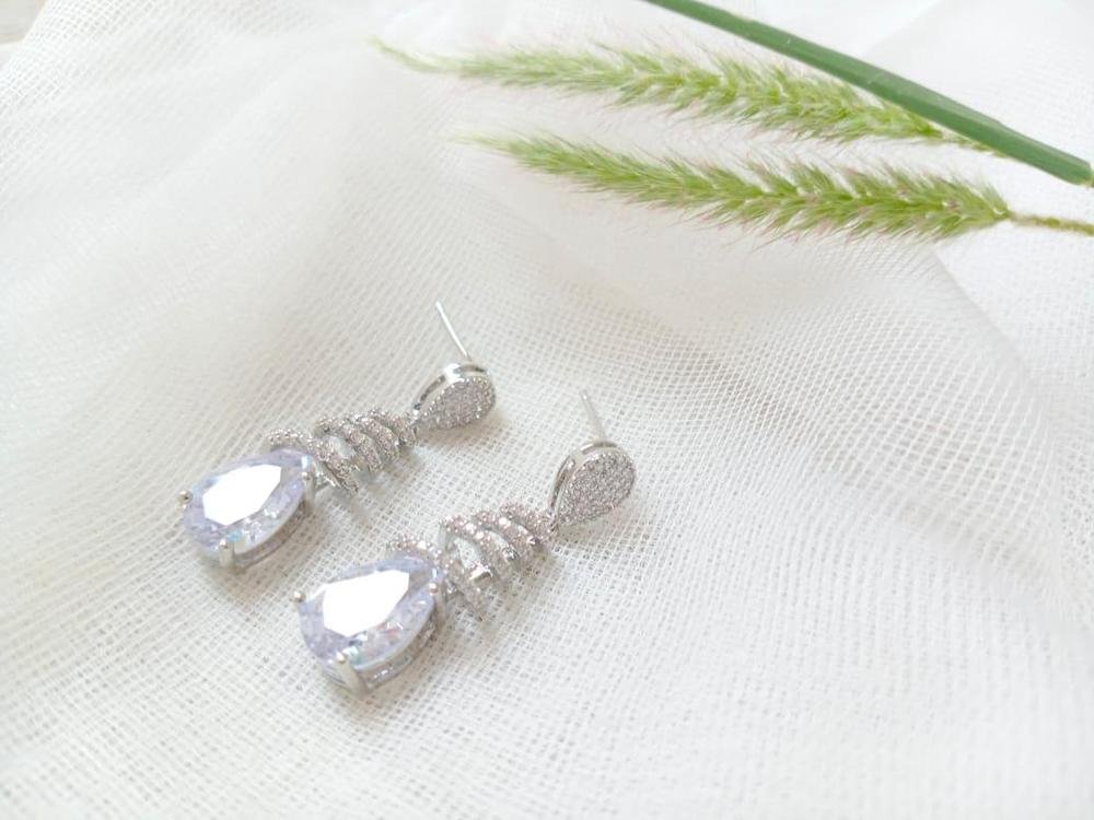 Zircon Earrings for Women Gold plated  Festival Wear #00
